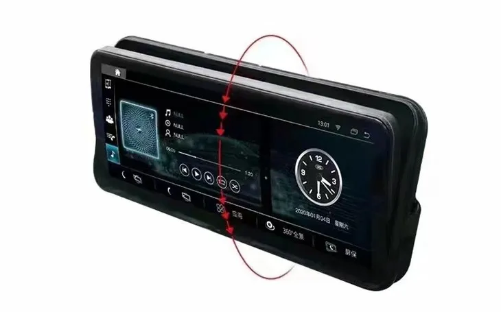 Tela de TV curva para carro Land Rover