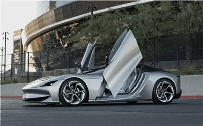O lançamento do supercarro elétrico puro pelas novas marcas americanas de ene...