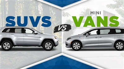 Uma minivan tem mais espaço que um SUV