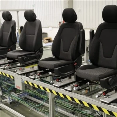 O processo de produção de assentos de carro